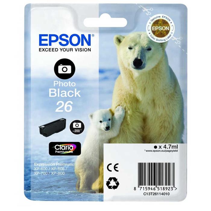 Epson 26-C13T26114020 Orjinal Foto Siyah Kartuşu