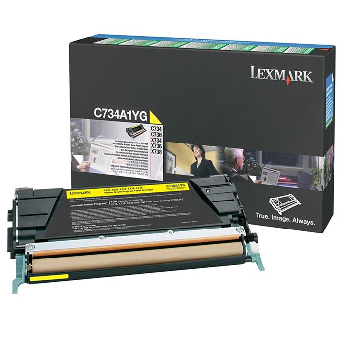 Lexmark C734A1YG-C734 Sarı Orjinal Toneri